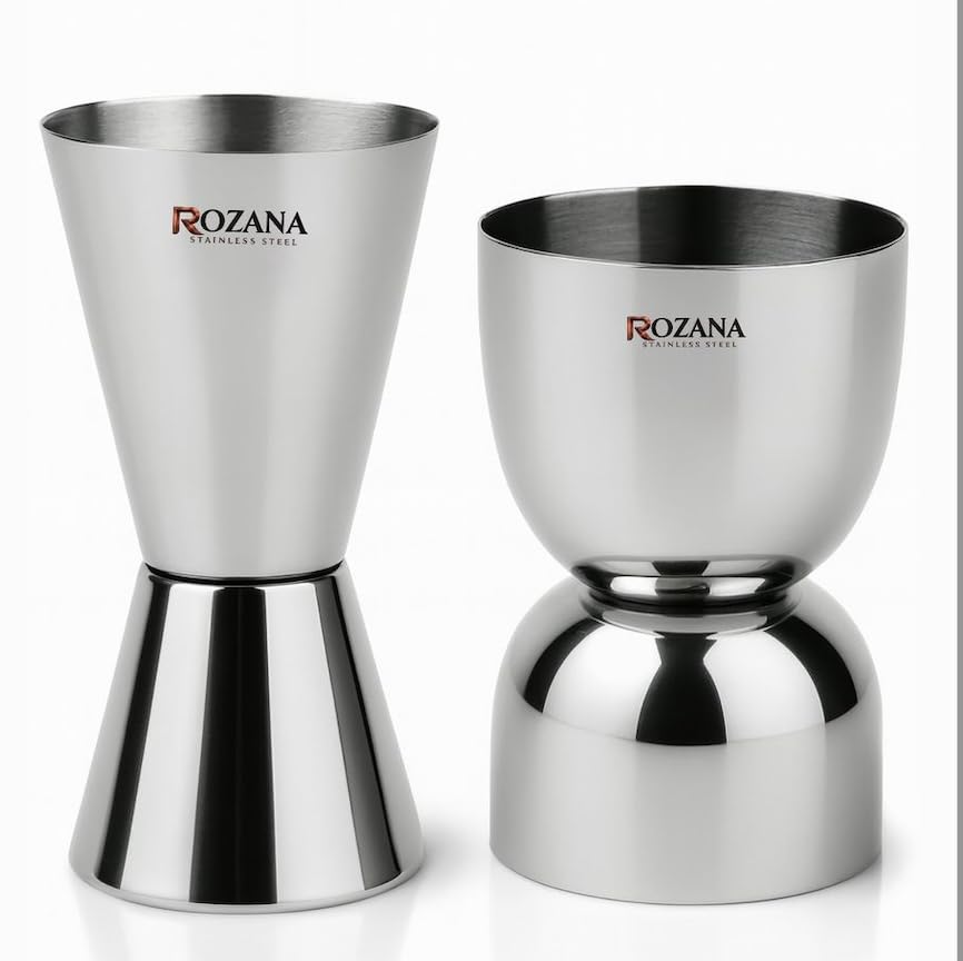Peg Measure Combo Pack – 30ml & 60ml Round Jigger | Dual-Sided Measuring Cup for Cocktails, Mocktails, Coffee & Daily Kitchen Use